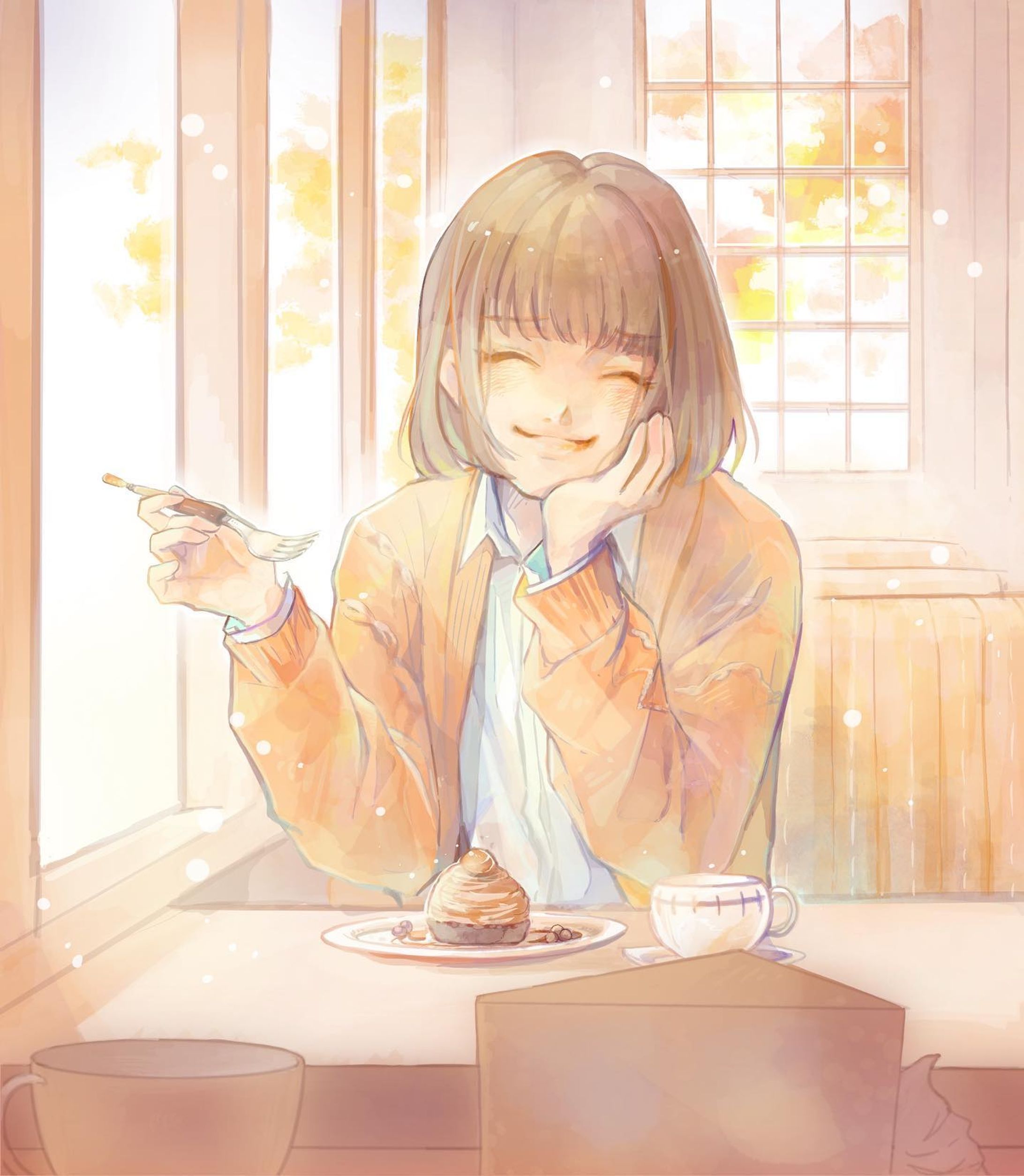 .
 
 
 
秋の味わい🍁
　
　

　
空気が澄んで美味しい物がいっぱいの季節。ダイエットのことは忘れて、美味しいものを心いっぱい味わおう🌰✨
　
　
　
　　　
　
　　　
　
　
　　

#illustration #illustgram #イラスト #illust #絵 #デジタルアート#イラストグラム #art #その瞬間に物語を  #創作 #オリジナルイラスト  #淡い色合いが好き　#光 #期待 #笑顔 #優しい　#ホッとする瞬間　#幸せな瞬間 #今この瞬間　#秋 #autumn #モンブラン #モンブランケーキ #ケーキ #カフェ 
#Procreate #girl #ガールズイラスト-1