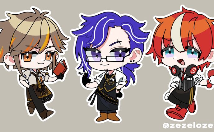 【お仕事実績】限りなく透明な喫茶店様_SDイラスト