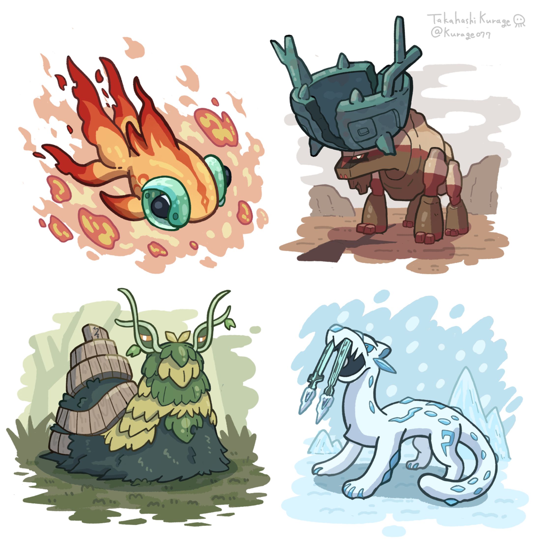 四災ポケモン(ポケモンファンアート)-1