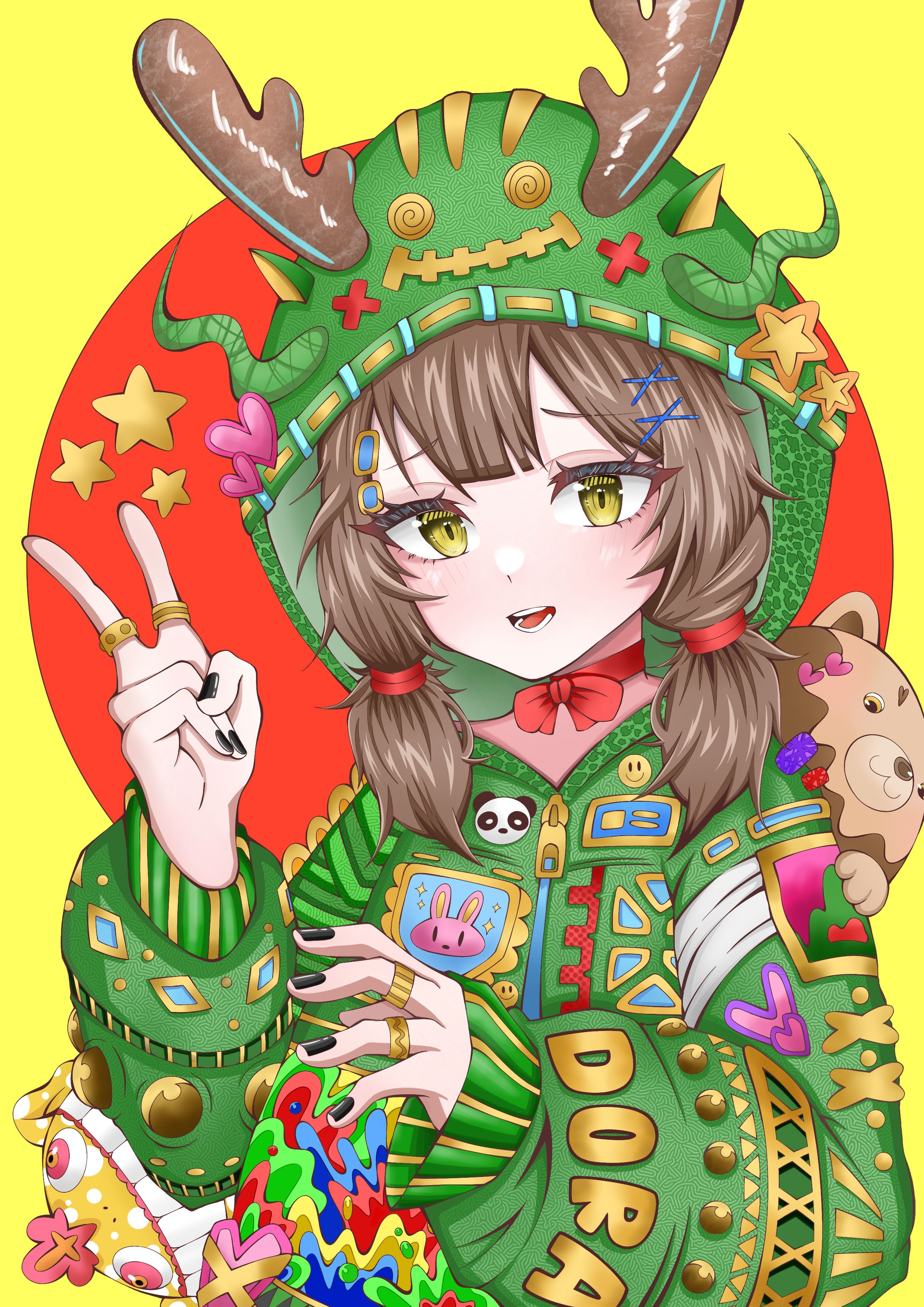 アナログイラスト　年賀状-1