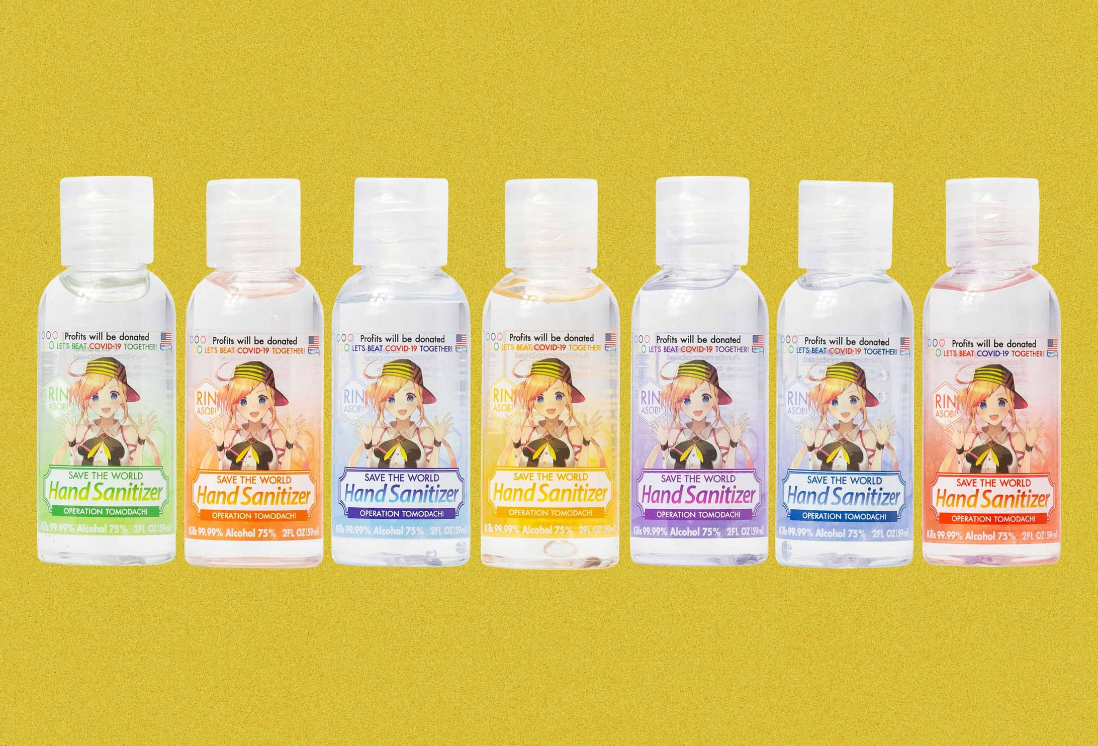 VTuberアソビリン ハンドサニタイザーラベルデザイン/イラスト-1