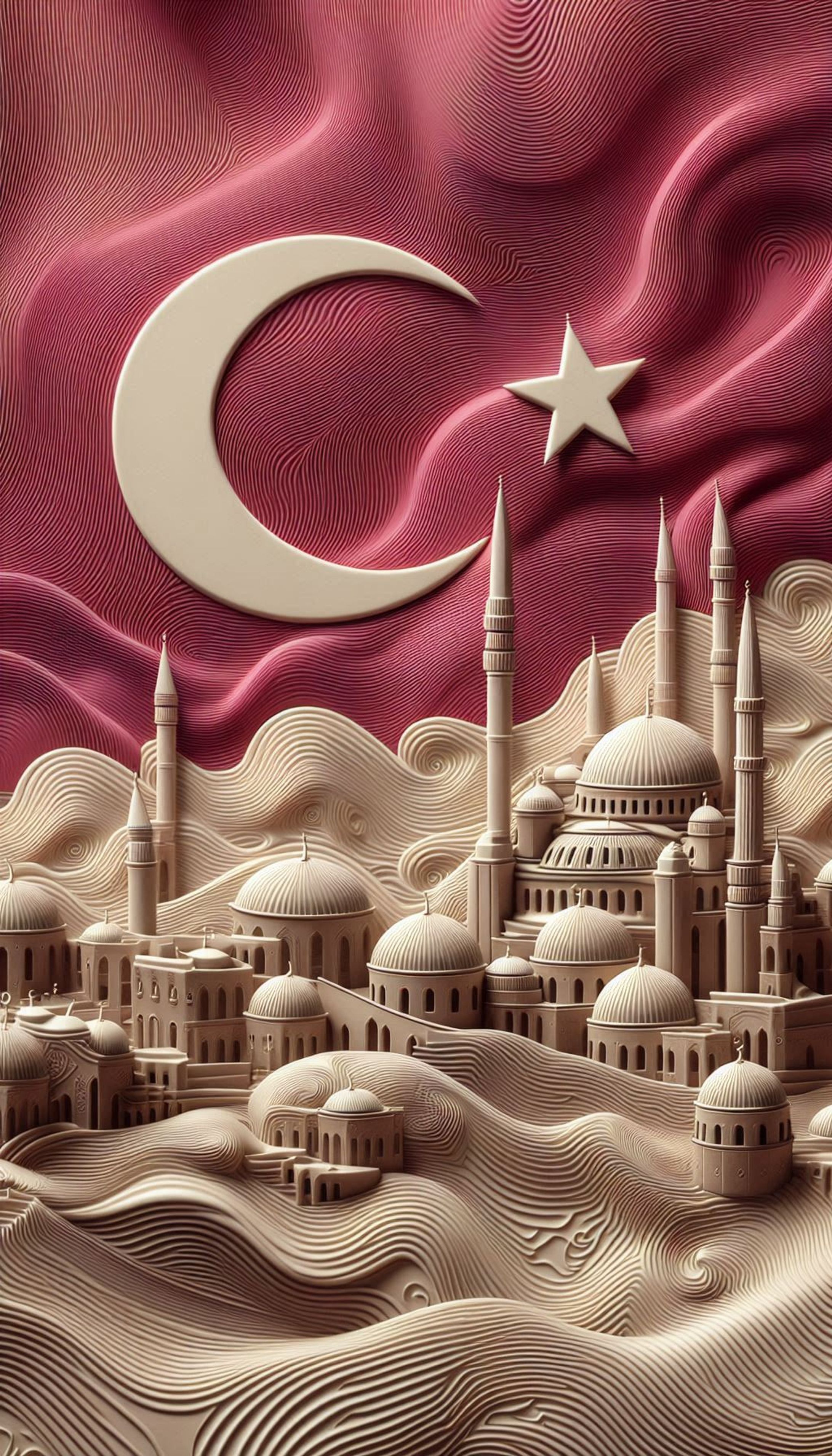 Hd 4k 3d Türk bayrağı wallpaper  Duvar kağıdı incibey -1