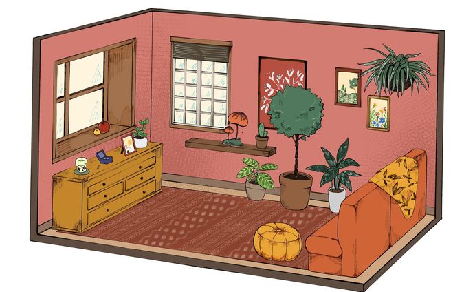 ピンクの部屋