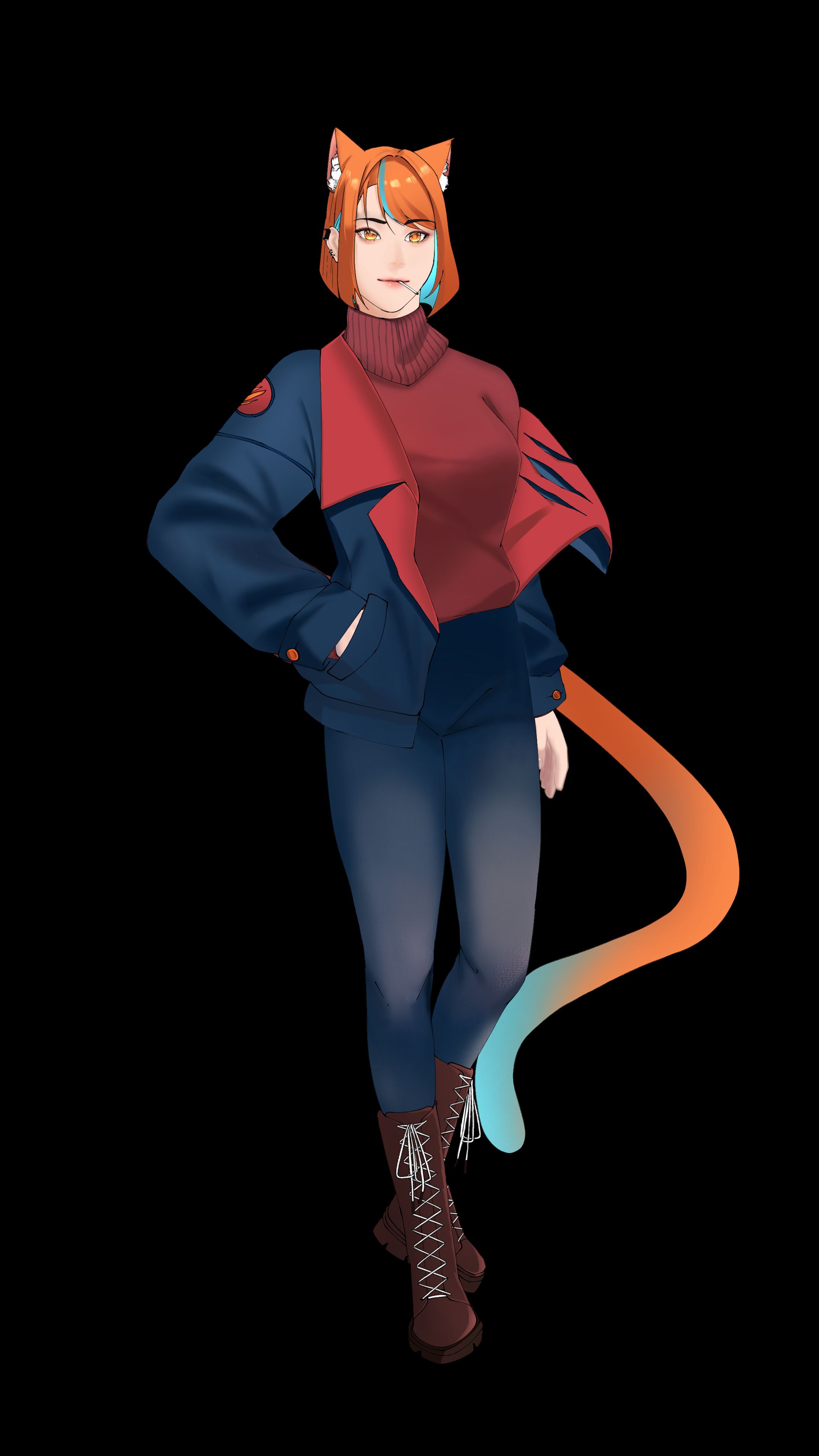Lineart, base color, and another artstyle-1