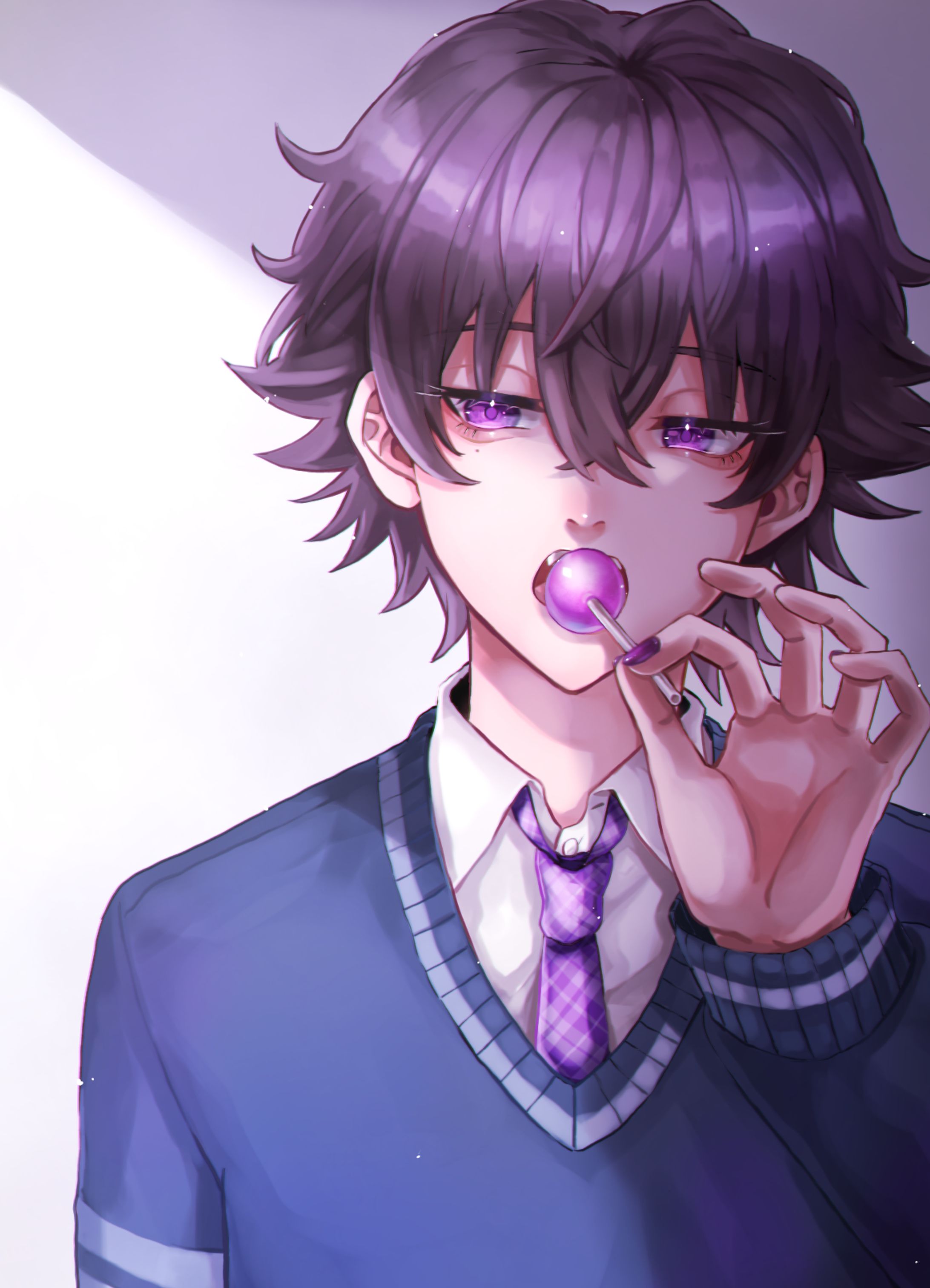 【創作】purple（イラコン）-1