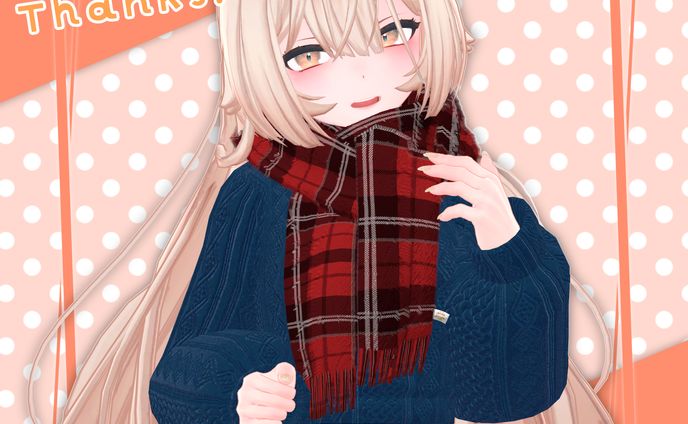 【無料】1000人フォロワー記念Muffler【VRC想定】