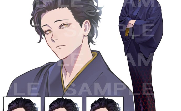 着物男性立ち絵