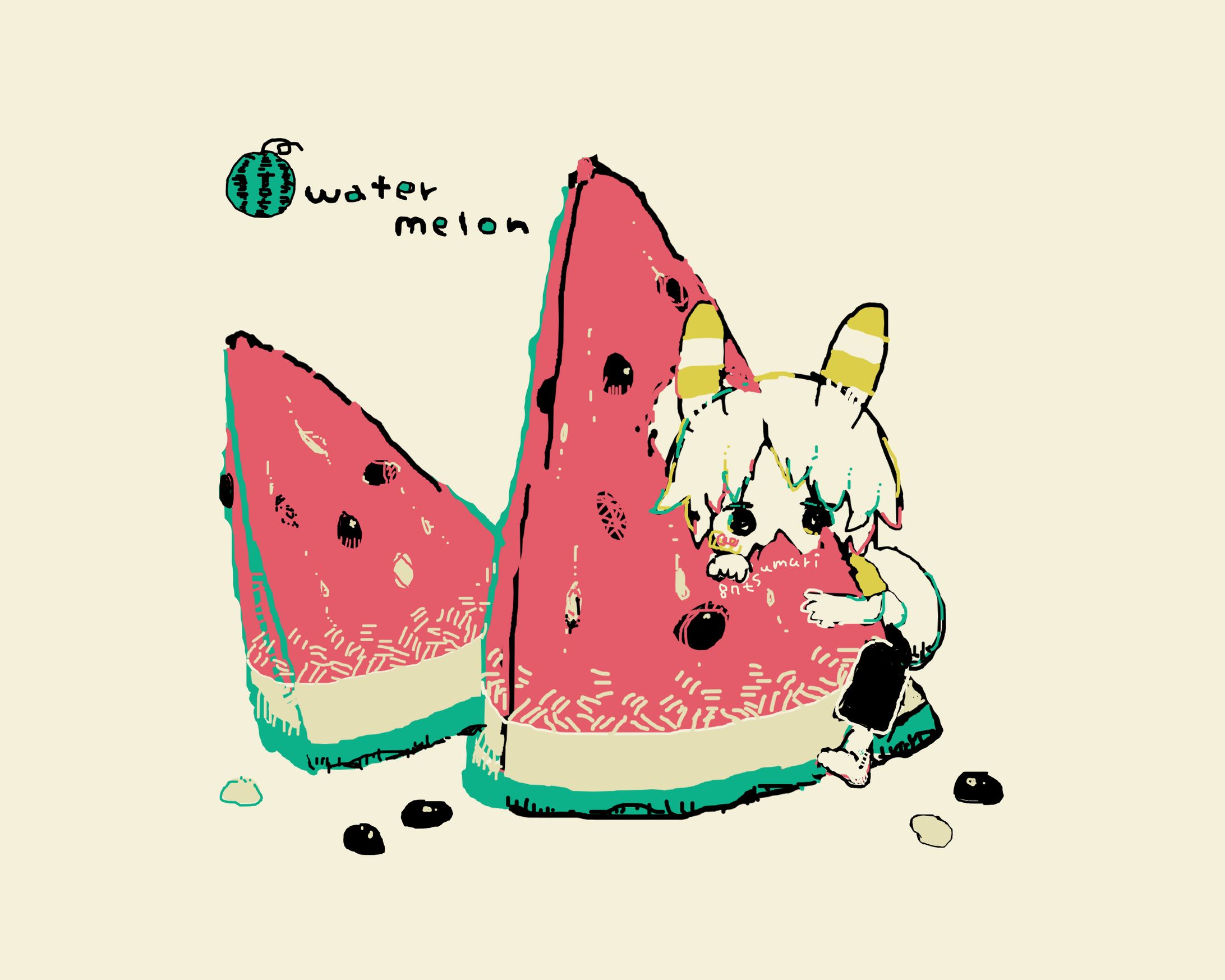 くいしんぼうのスイカどろぼう-1