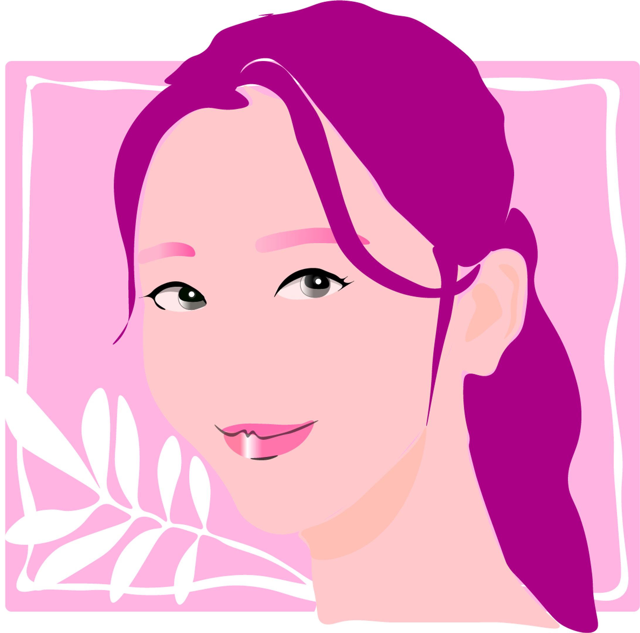 【イラスト】アイコン用女性-1