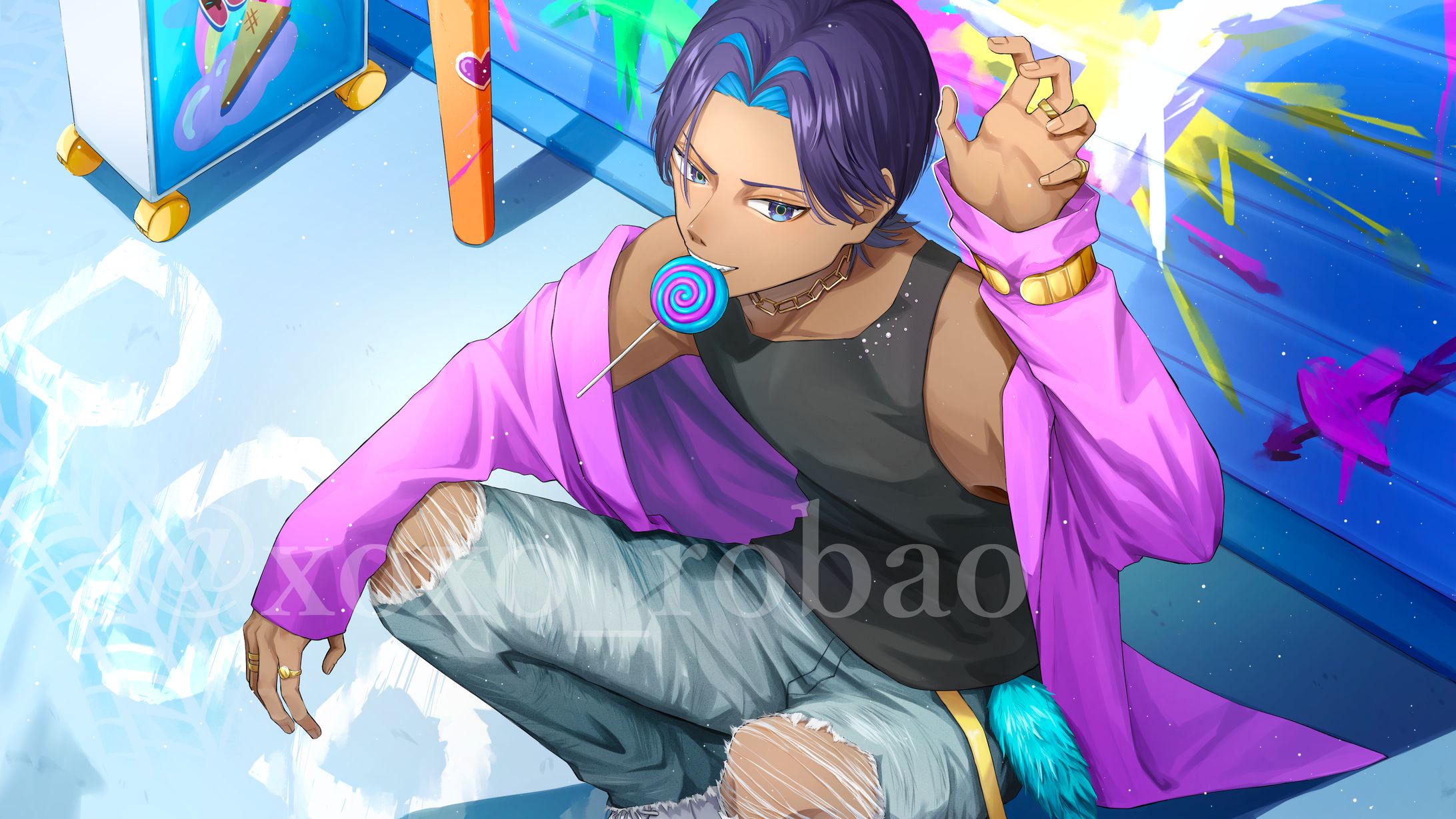 ろばお様_夏イラスト-1