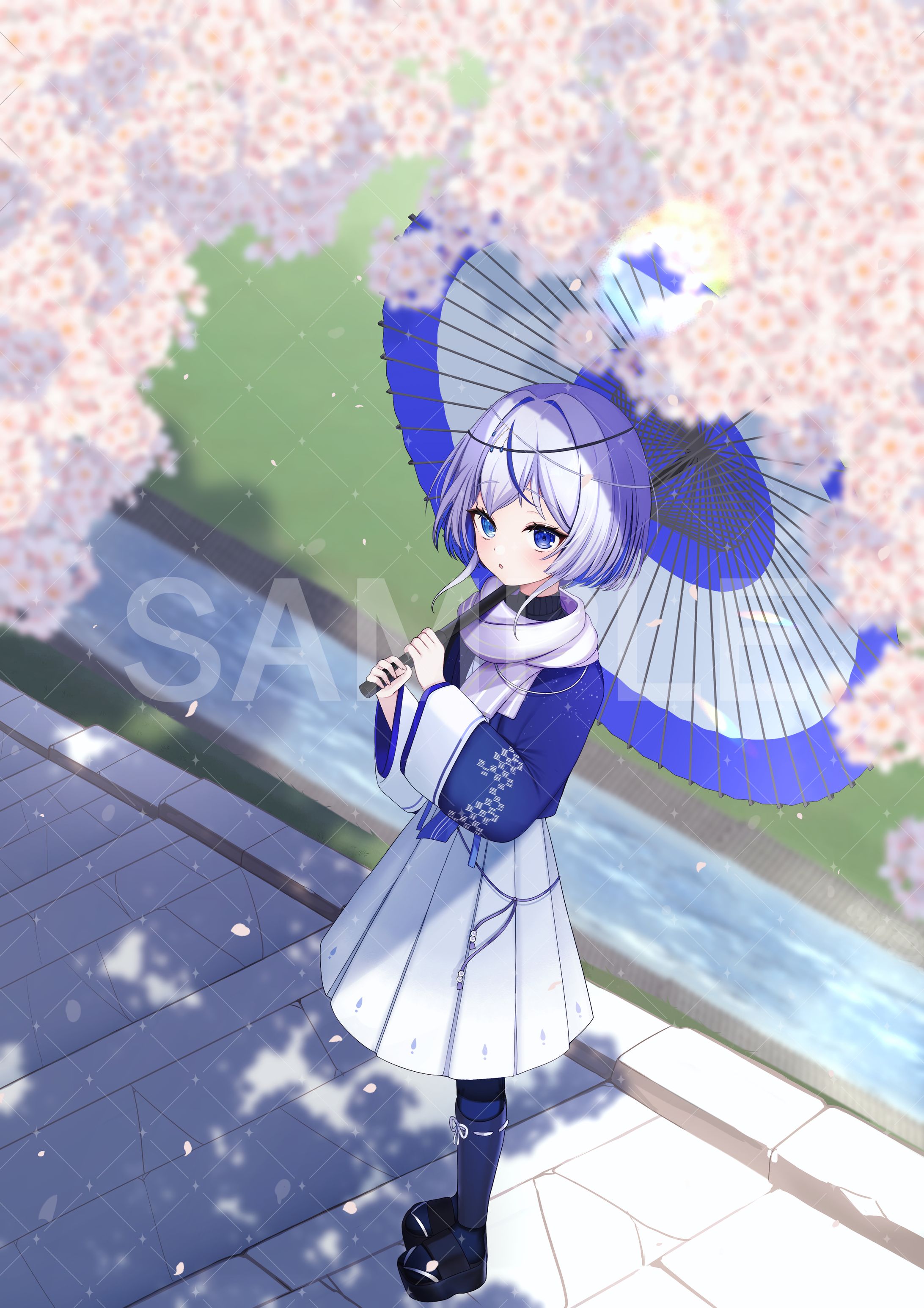 水分あまね様　1周年記念グッズ用イラスト-1