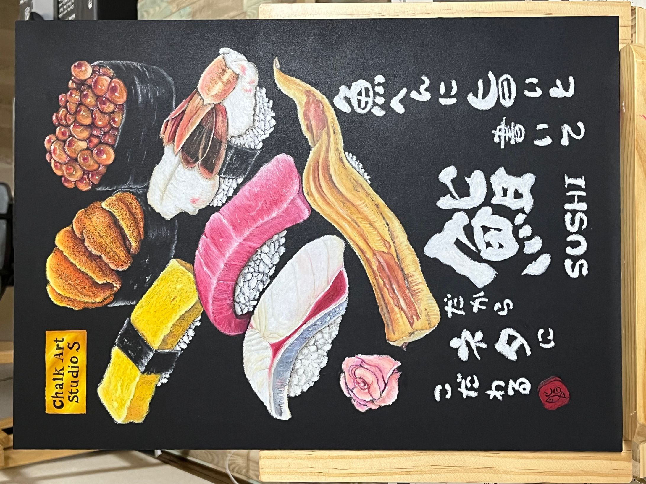 寿司、バーガー看板-1