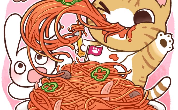 ぬりえっこ　9月イラスト