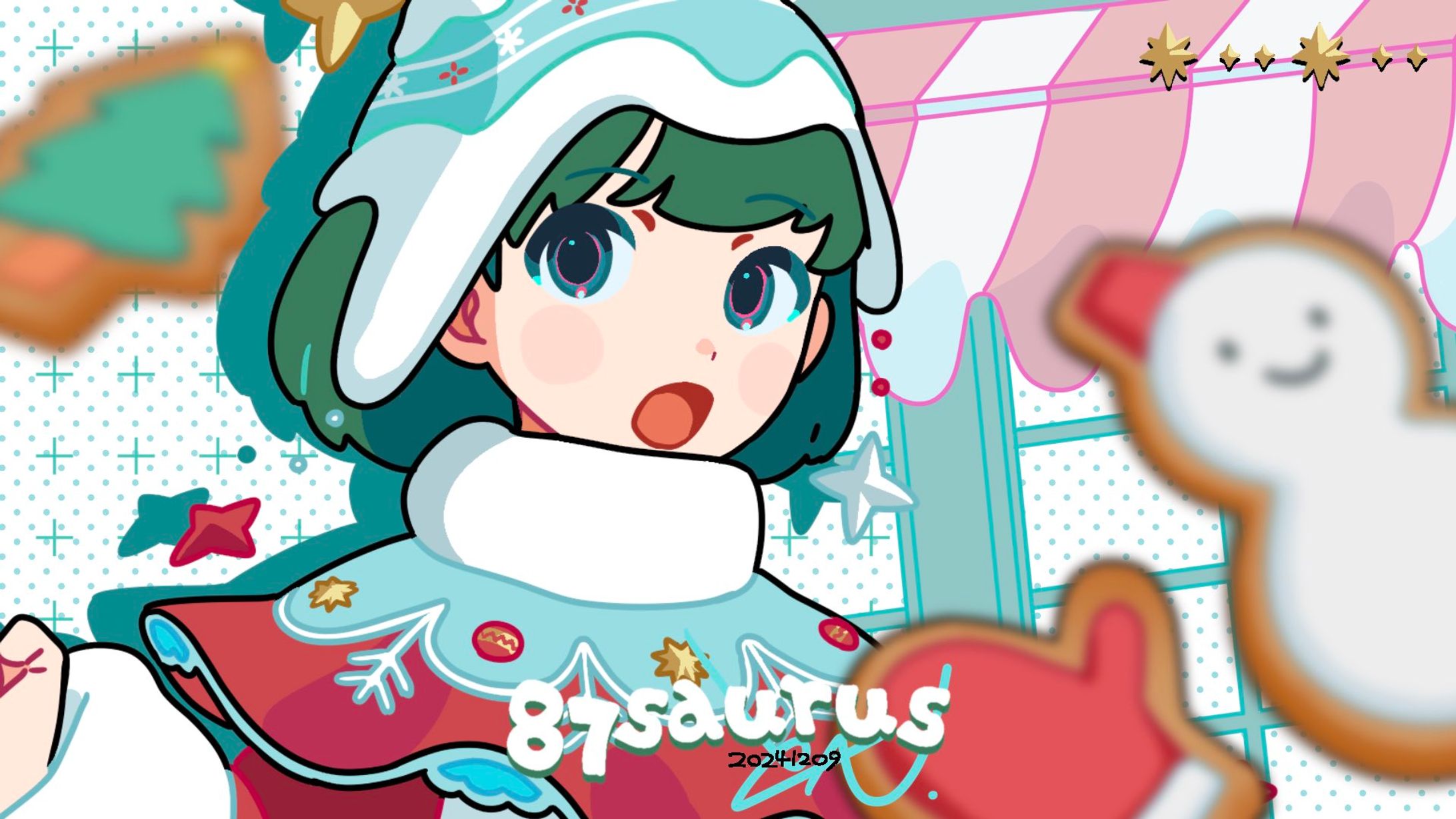 自主制作イラスト「クリスマス」-1