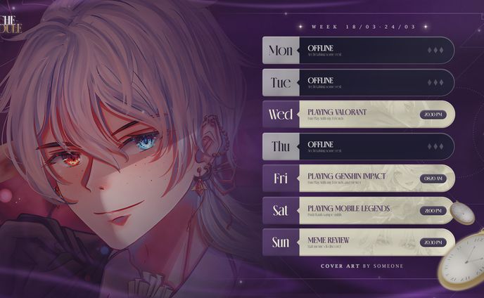 schedule、vrc