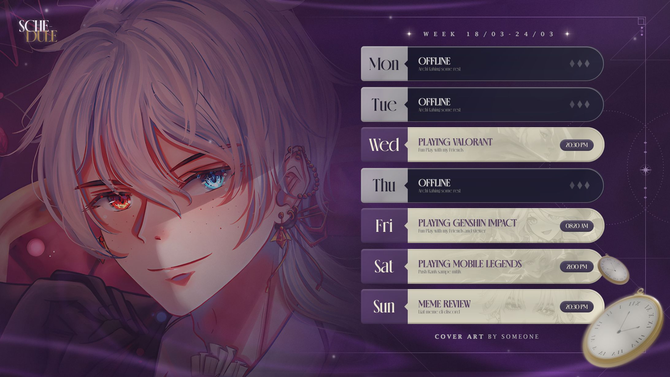 Schedule Stream Varchiere Noctis-1