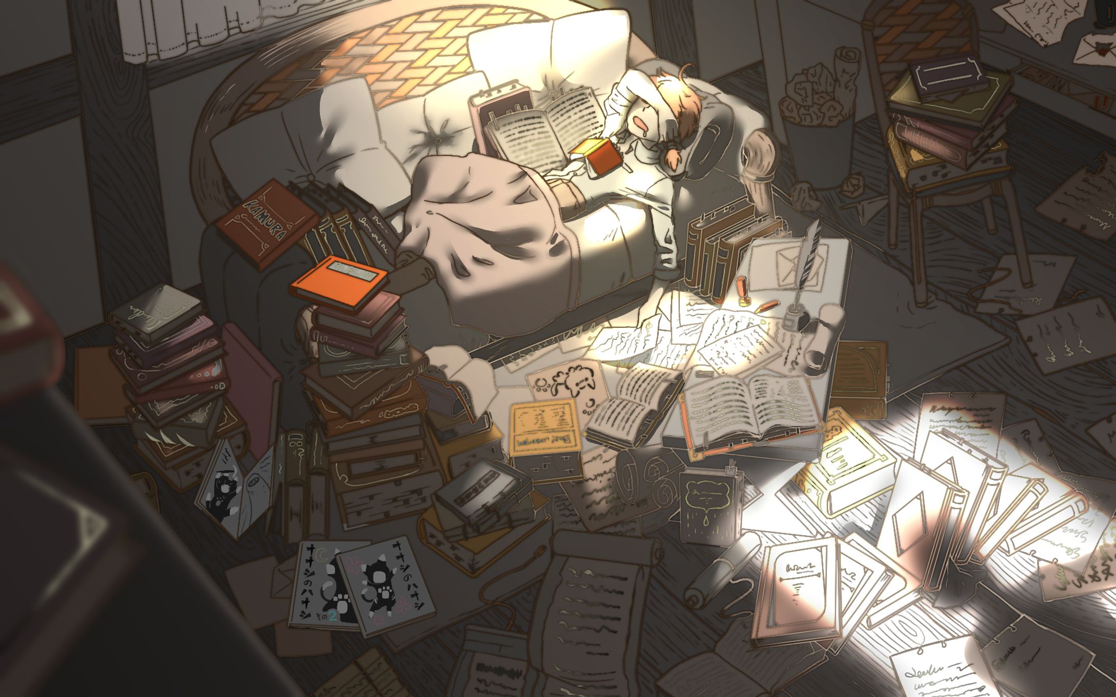 一枚絵完成までのラフ等-1