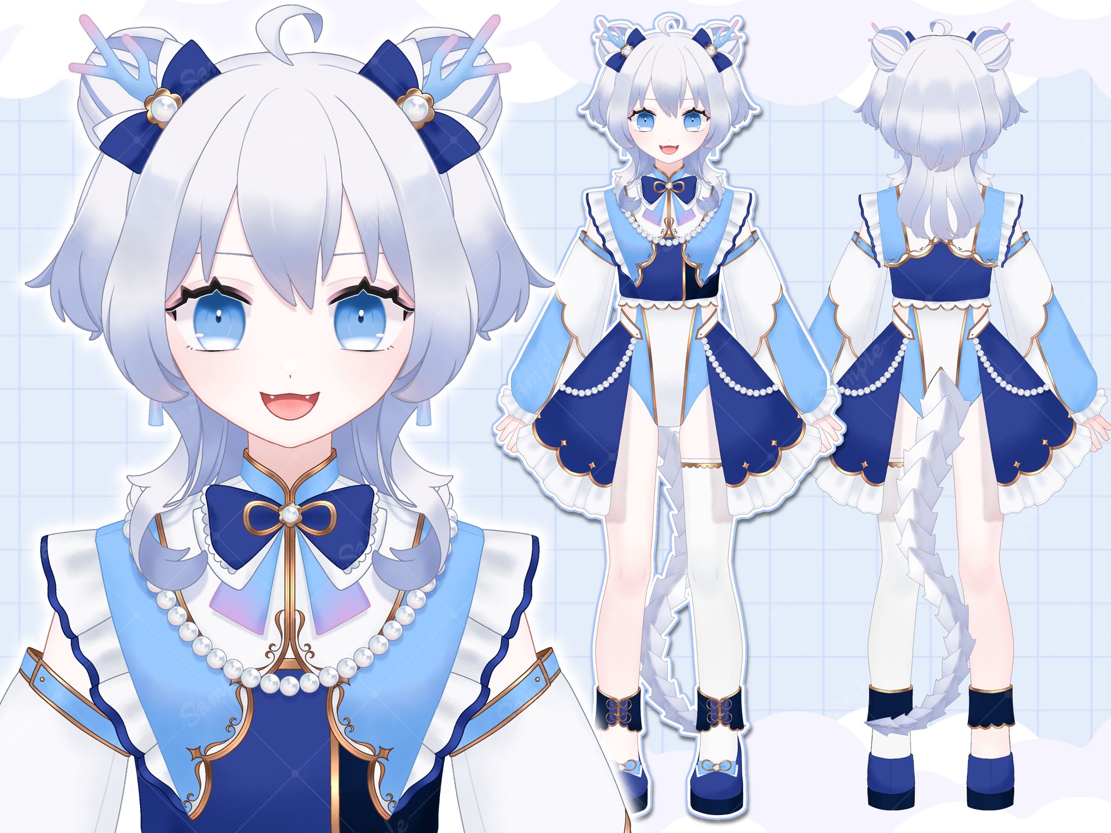 閻浮ちゃな様　立ち絵イラスト-1