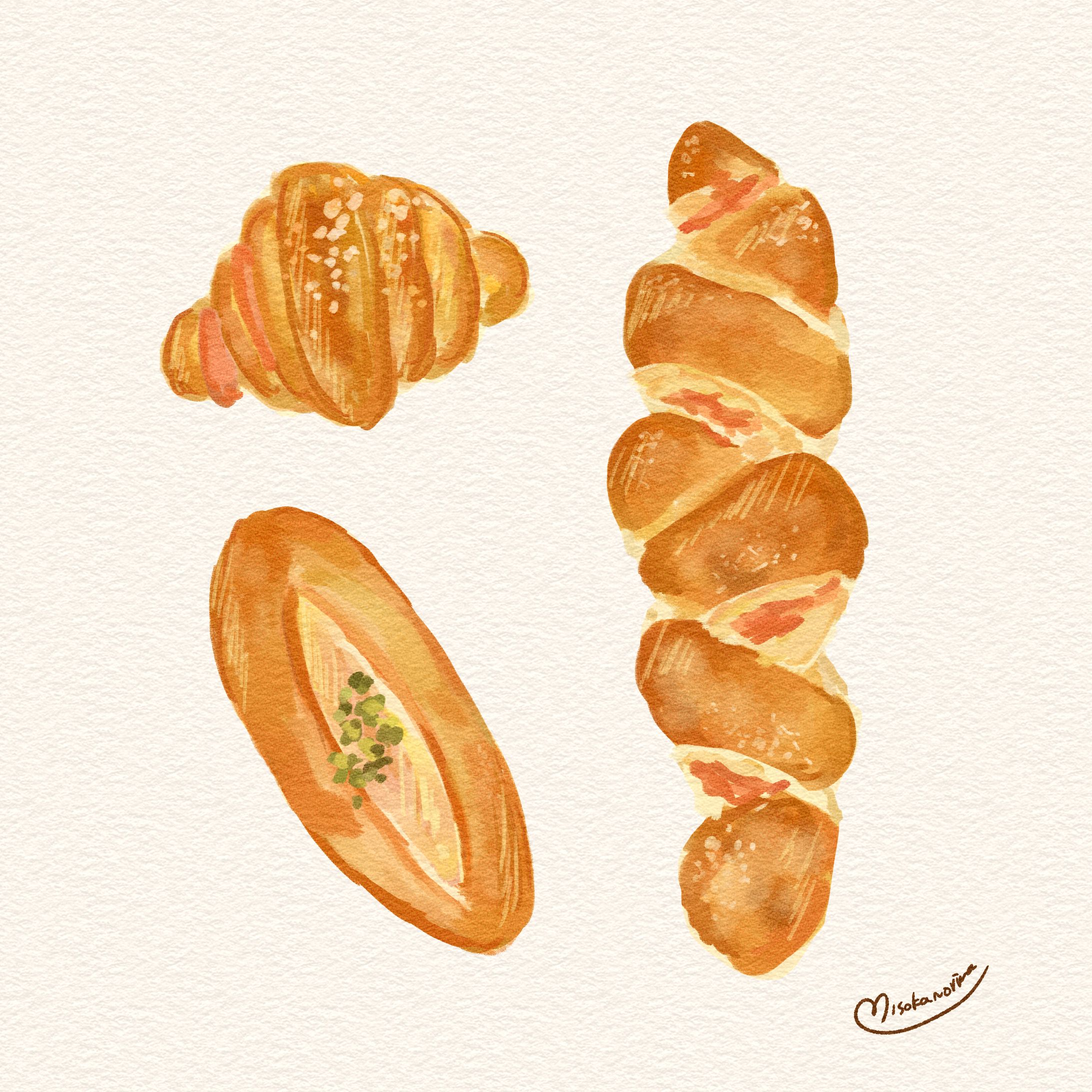 カフェ巡り絵日記イラスト-1
