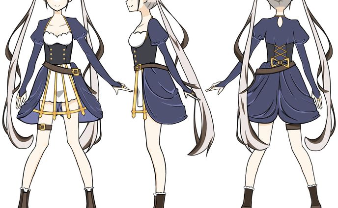 【キャラクター３面図】