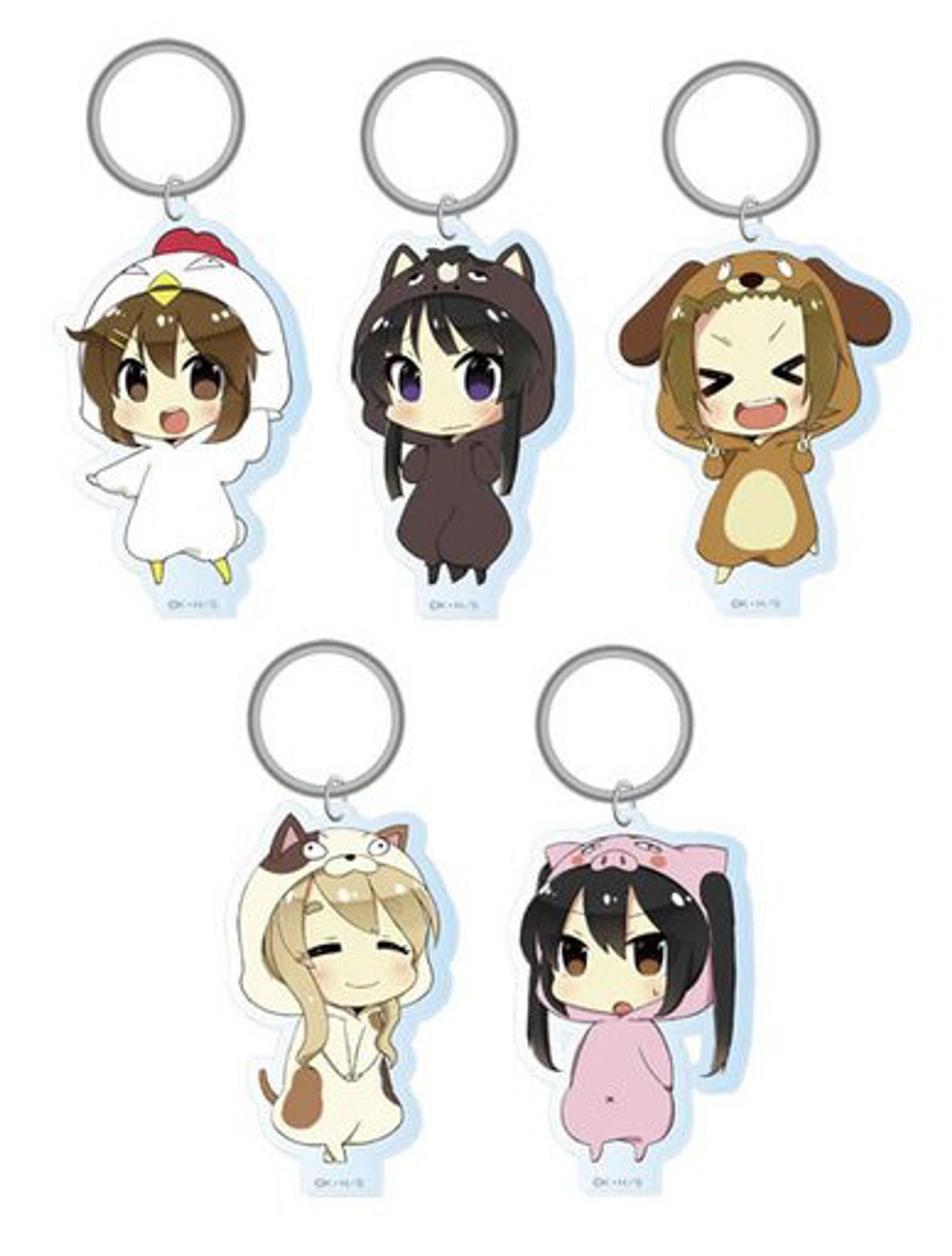 あにまるっこ　アクリルキーホルダー5種-1