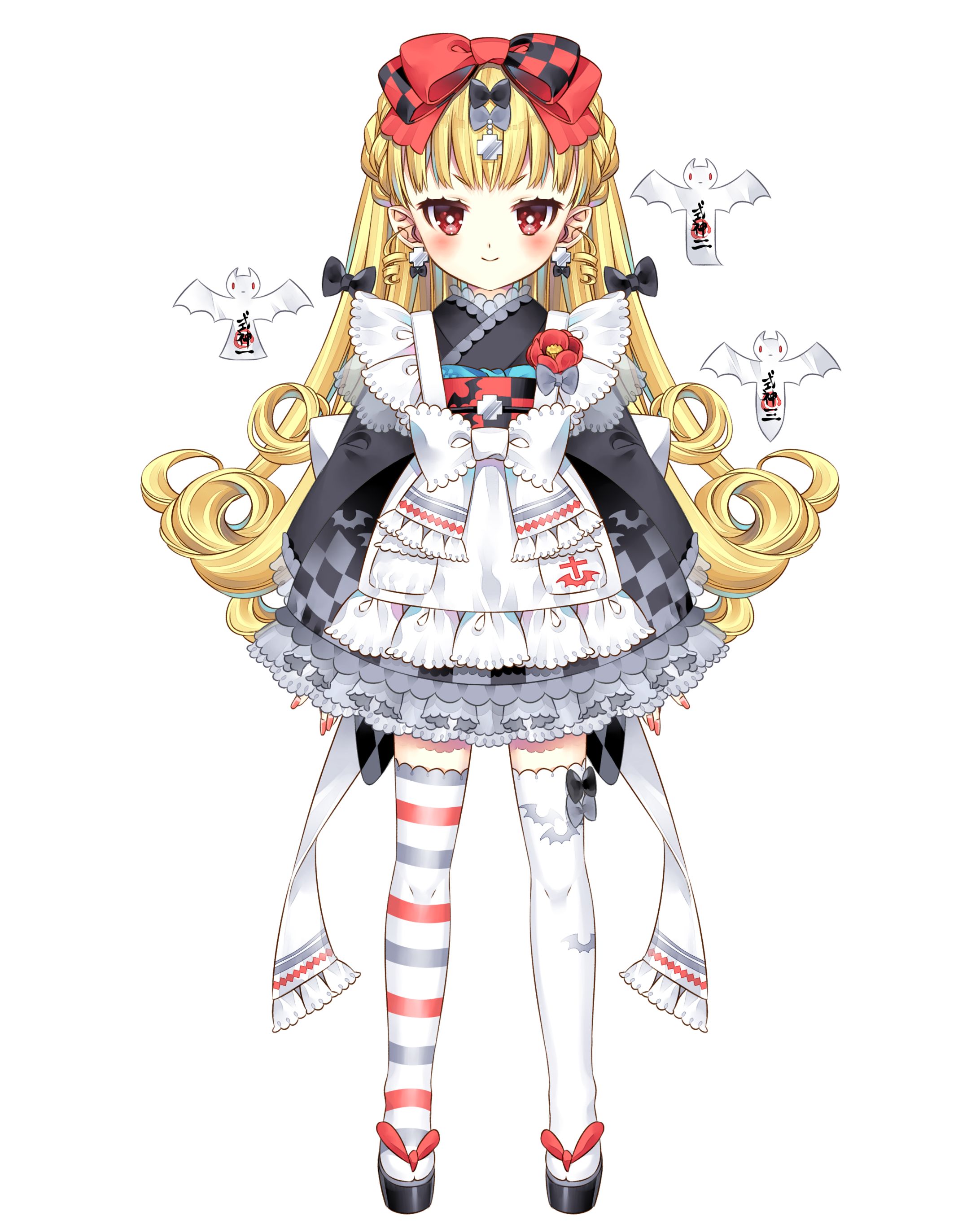 吸血鬼Vtuber用イラスト／デザイン案ラフ