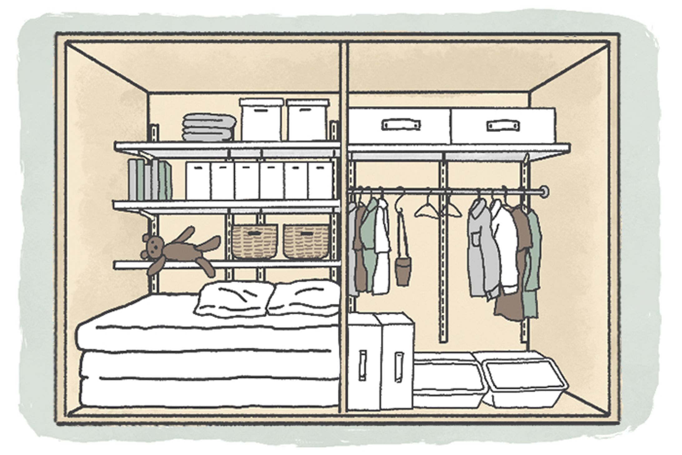 HOUSTO  おうちの収納.com    特集「可動棚の疑問大解剖⑤」イラスト-1