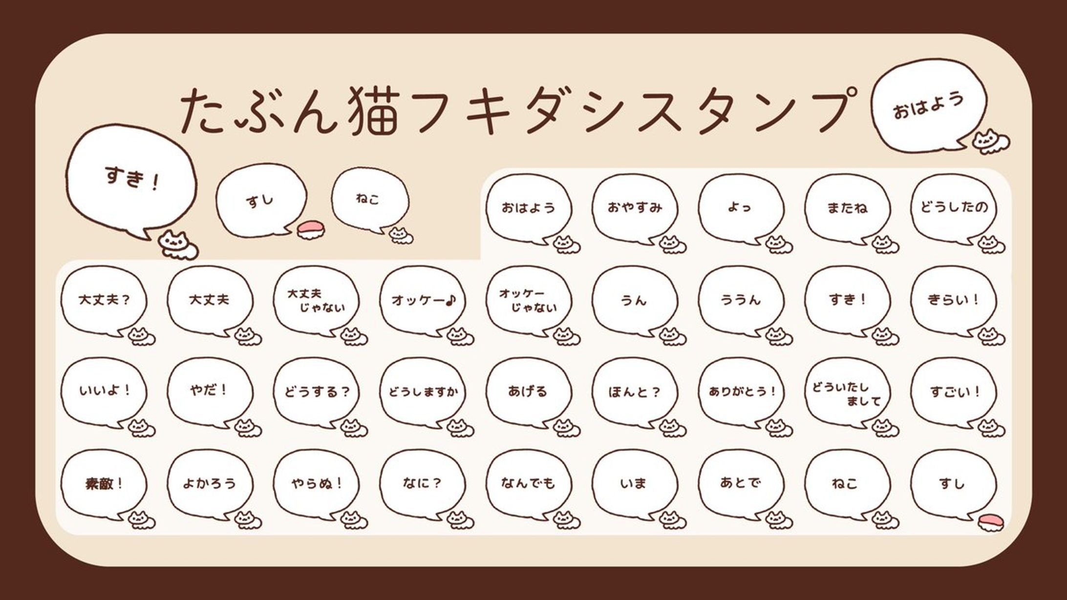 【LINEスタンプ】たぶん猫フキダシスタンプ-1