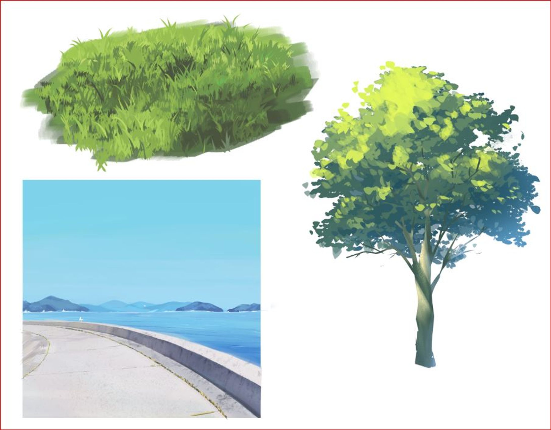 背景イラスト練習　#3-1