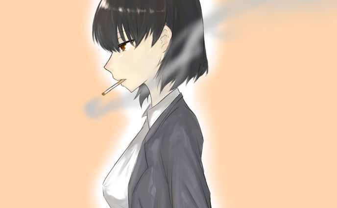 煙草とスーツ