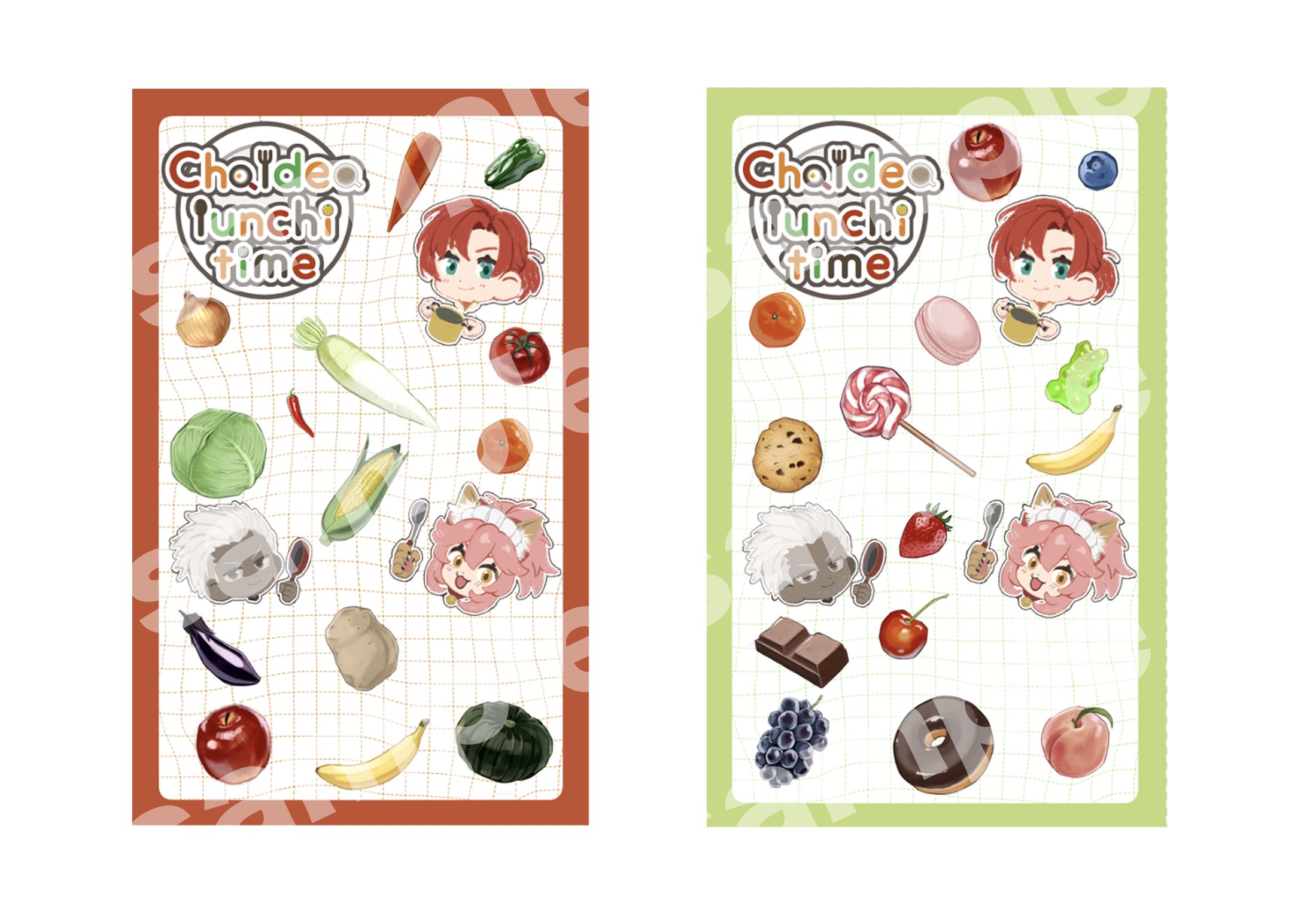 二次創作　自分用グッズの台紙デザイン-1