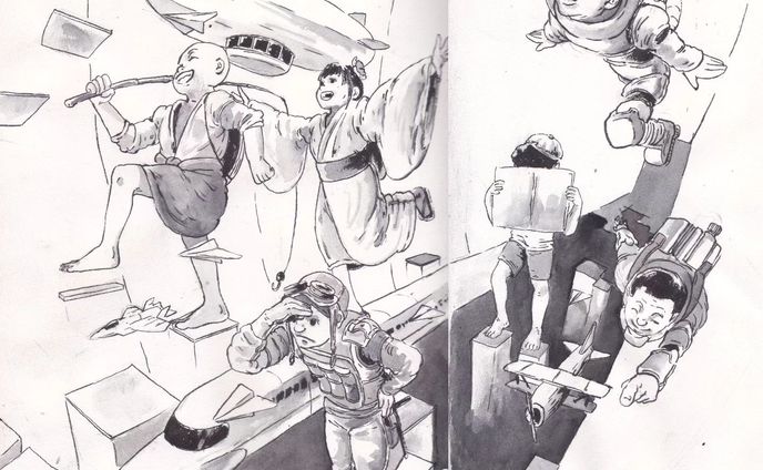 #inktober day 3: Path 
.
.
.
.
.
.
.
.
inktober #inktober2023 #inktober52 #ink #art #inkwork #comics #blackandwhite #sketch #doodle #rakugaki #japan #comic #illustration #いたずら書き #描画 #図 #アーティスト #形 #manga #character #figure #human #volume #sketchbook #sketch @inktober #perspective #fisheye #cube #path #room