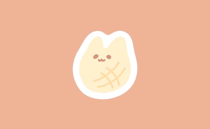 イラスト_ねこ×食べ物