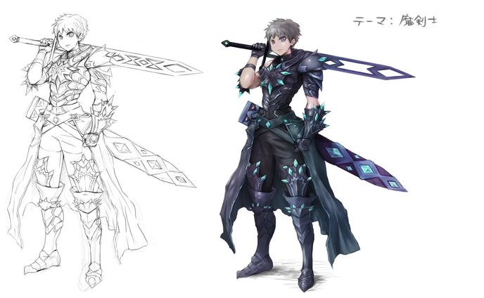イラストその１　魔剣士