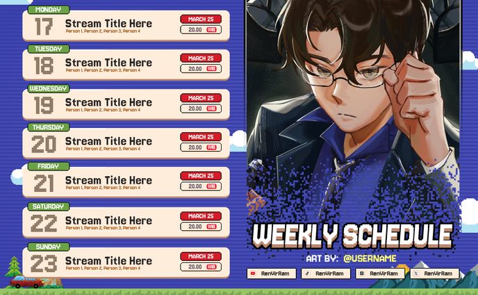RenVirRam Schedule