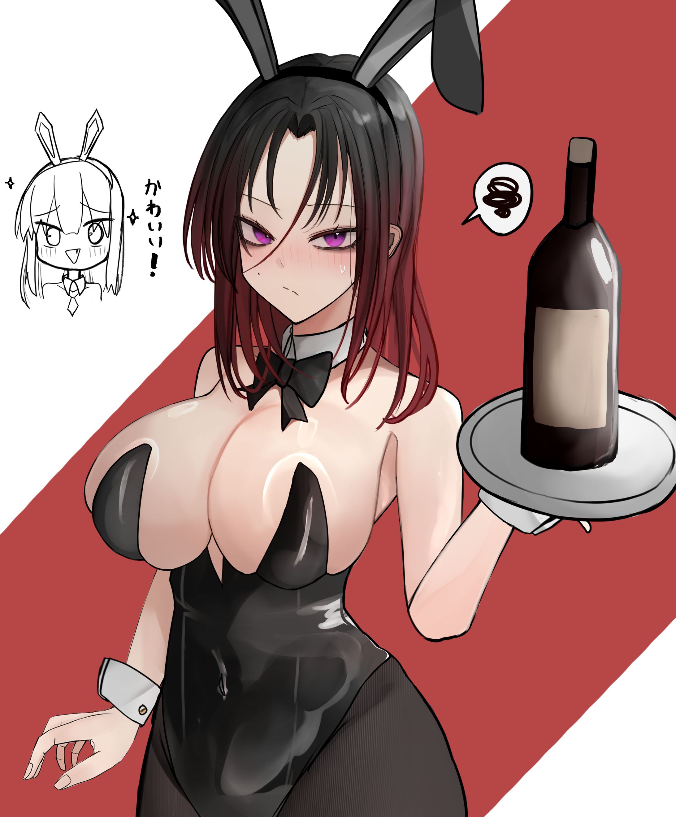 二次創作【勝利の女神NIKKE】エリシオンハーパー   バニー衣装   イラスト-1