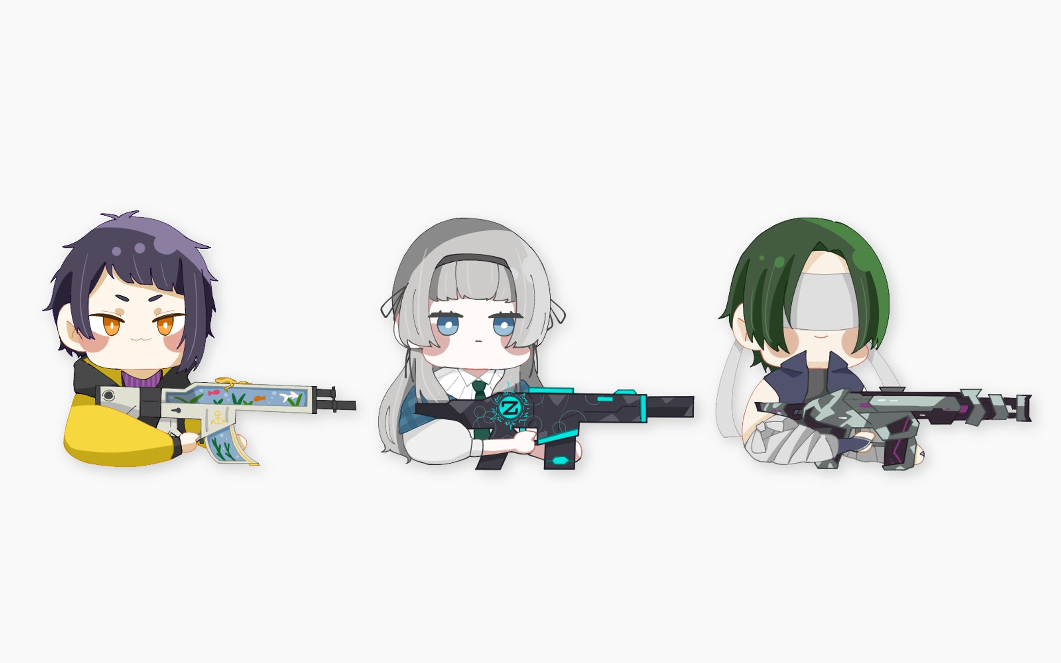 イラスト-ミニヴァロ3人衆-1