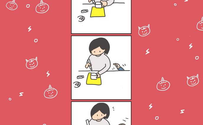 育児絵日記「節分」