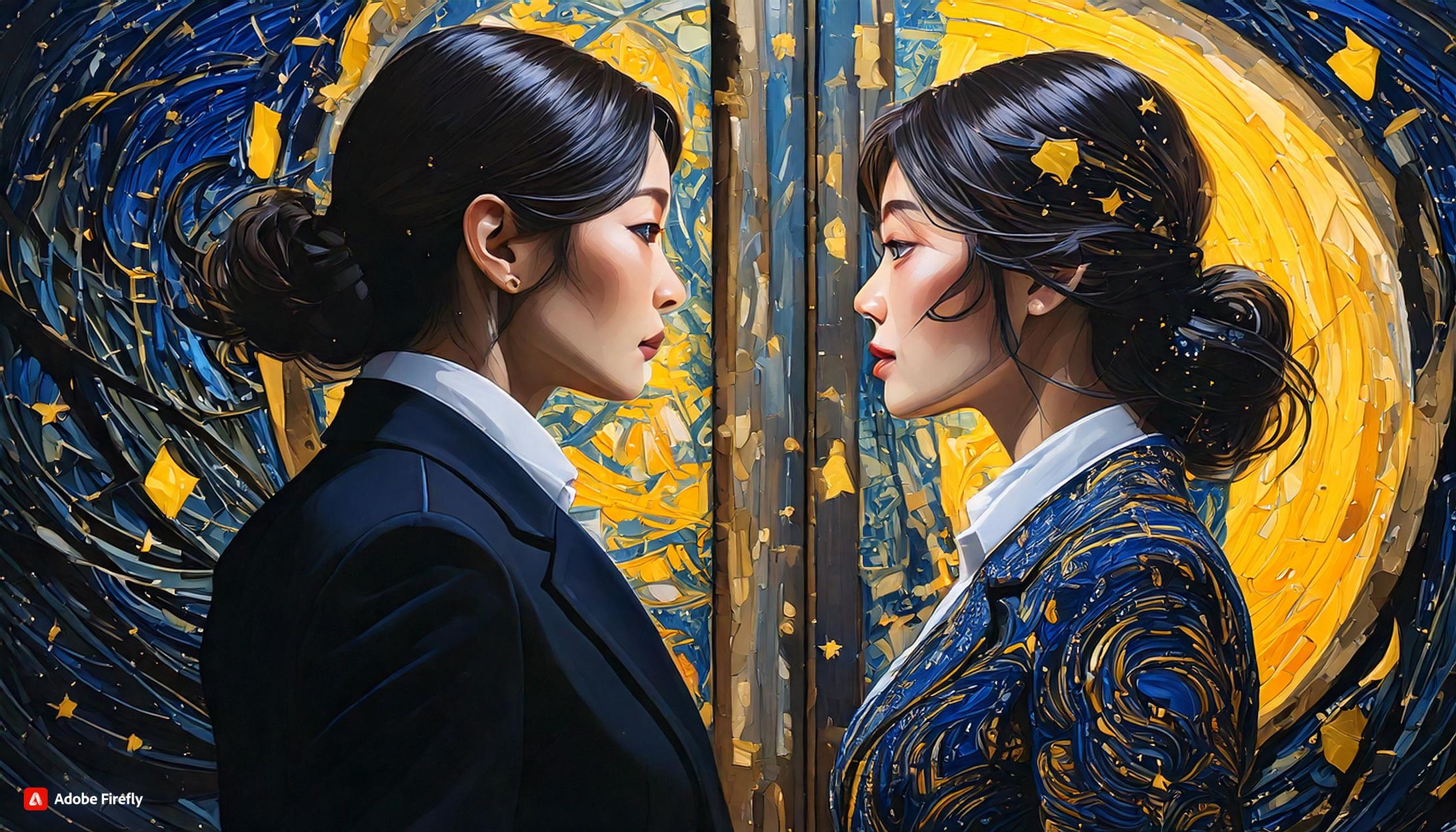 【イラスト】Adobe Firefly AIアート選手権 参加作品-1