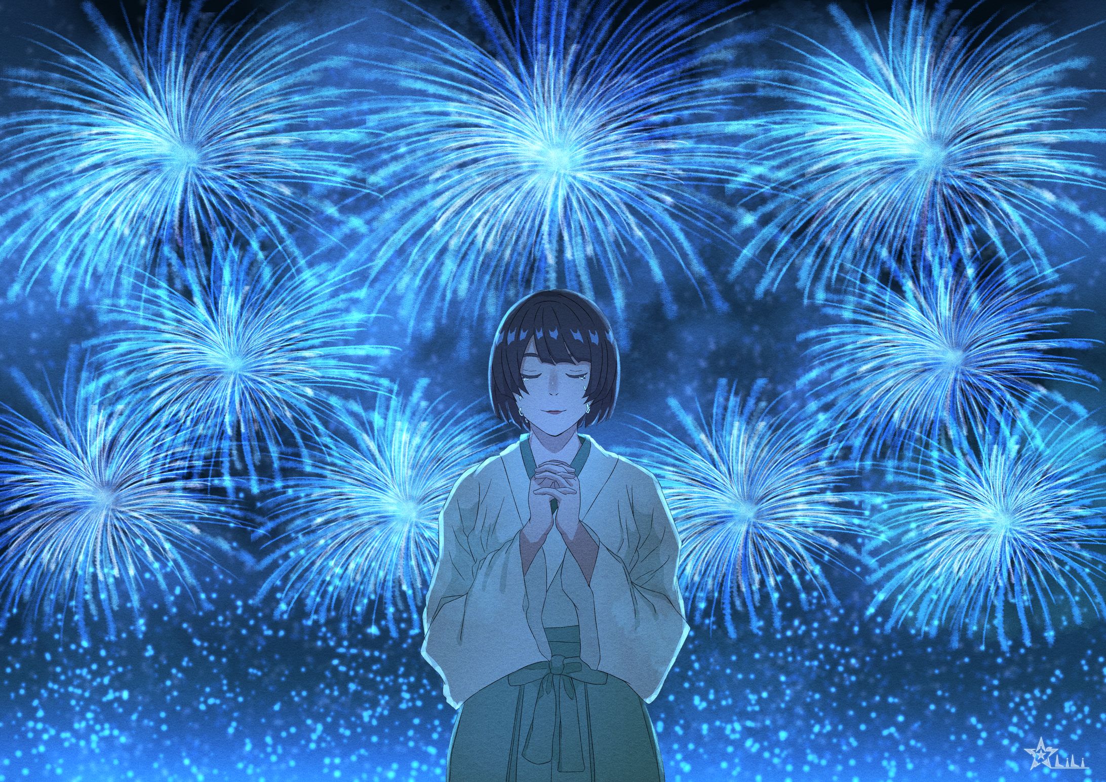 青花火に祈る -1