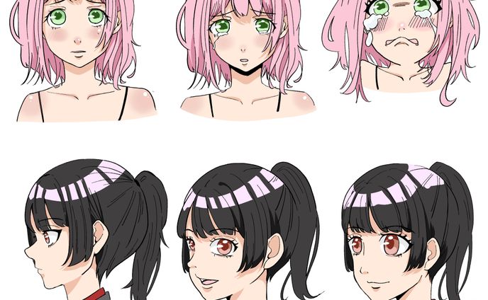 キャラクター表情（哀・斜め横）