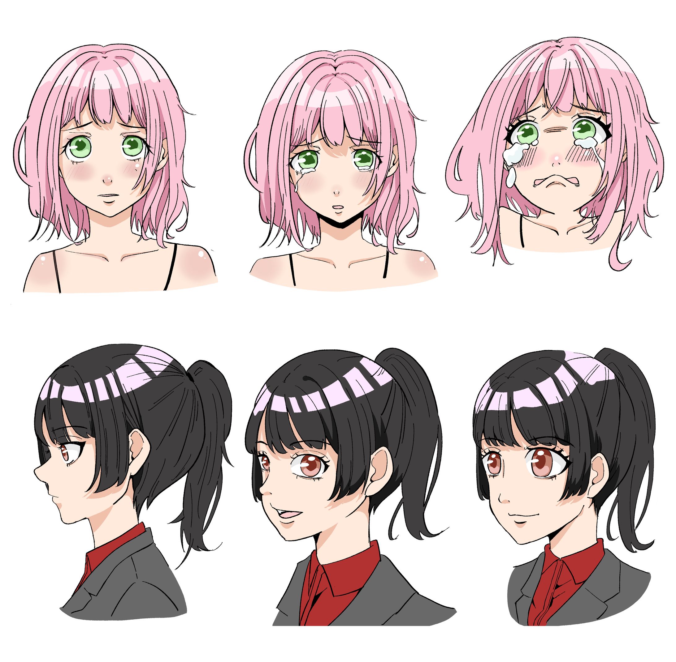 キャラクター表情（哀・斜め横）-1