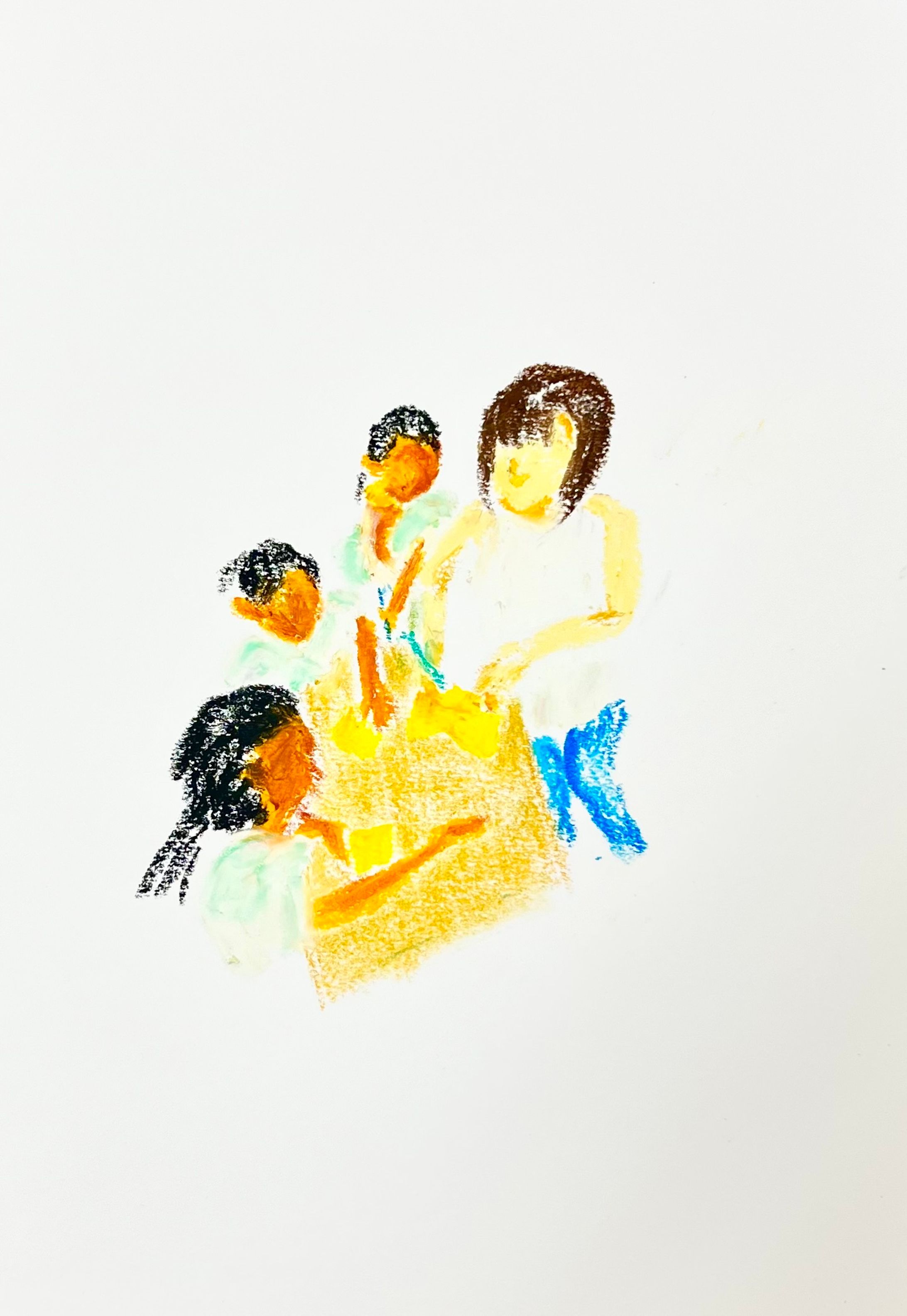 タイトル「春の想い出」クレヨン画 新製品】「おじいちゃん先生」柴崎春通氏と共同開発の大人の