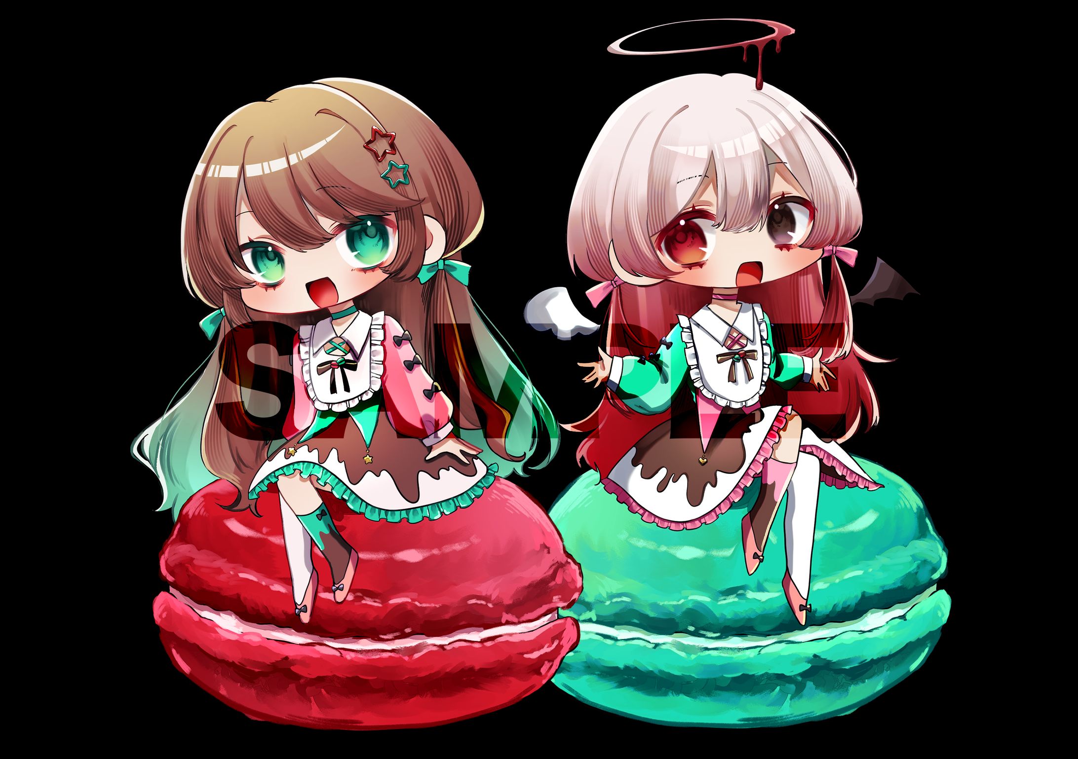 夕星ヴィナ×美影 デフォルメイラスト-1