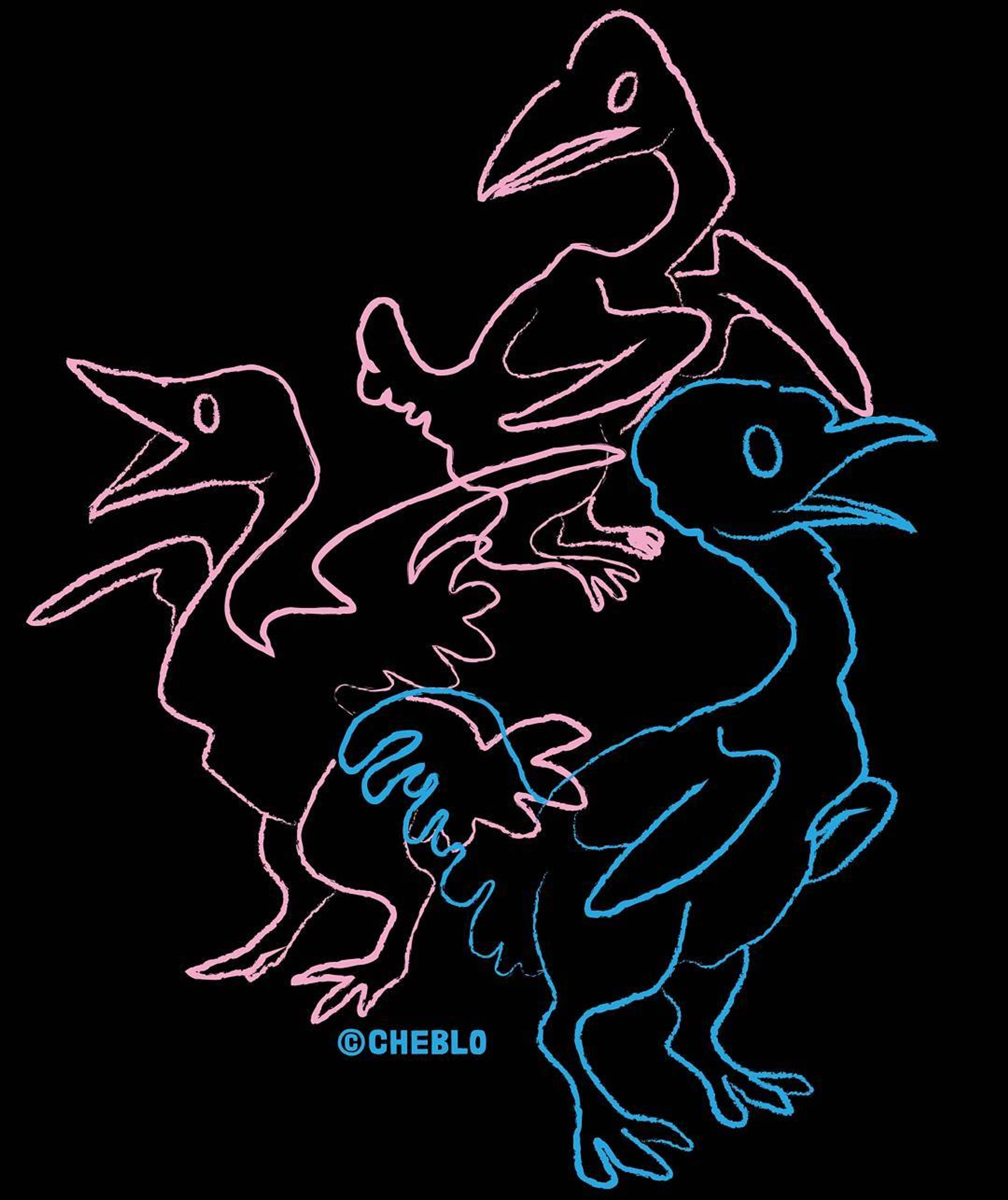 #トリ
#色
#線画
#イラスト
#CHEBLO-1