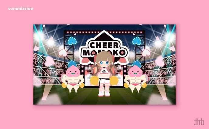 【skeb】Vtuber ちあももこ様 ステージイラスト