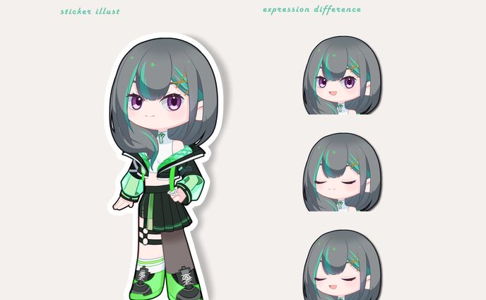 デフォルメイラスト / ねぎ