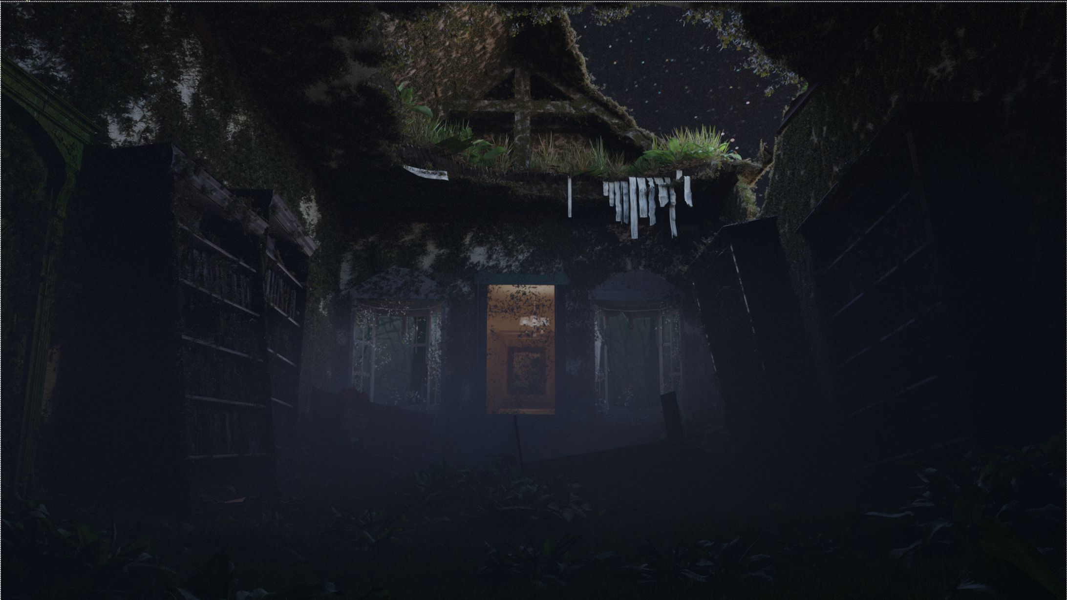 CG作品　廃墟の鏡-1