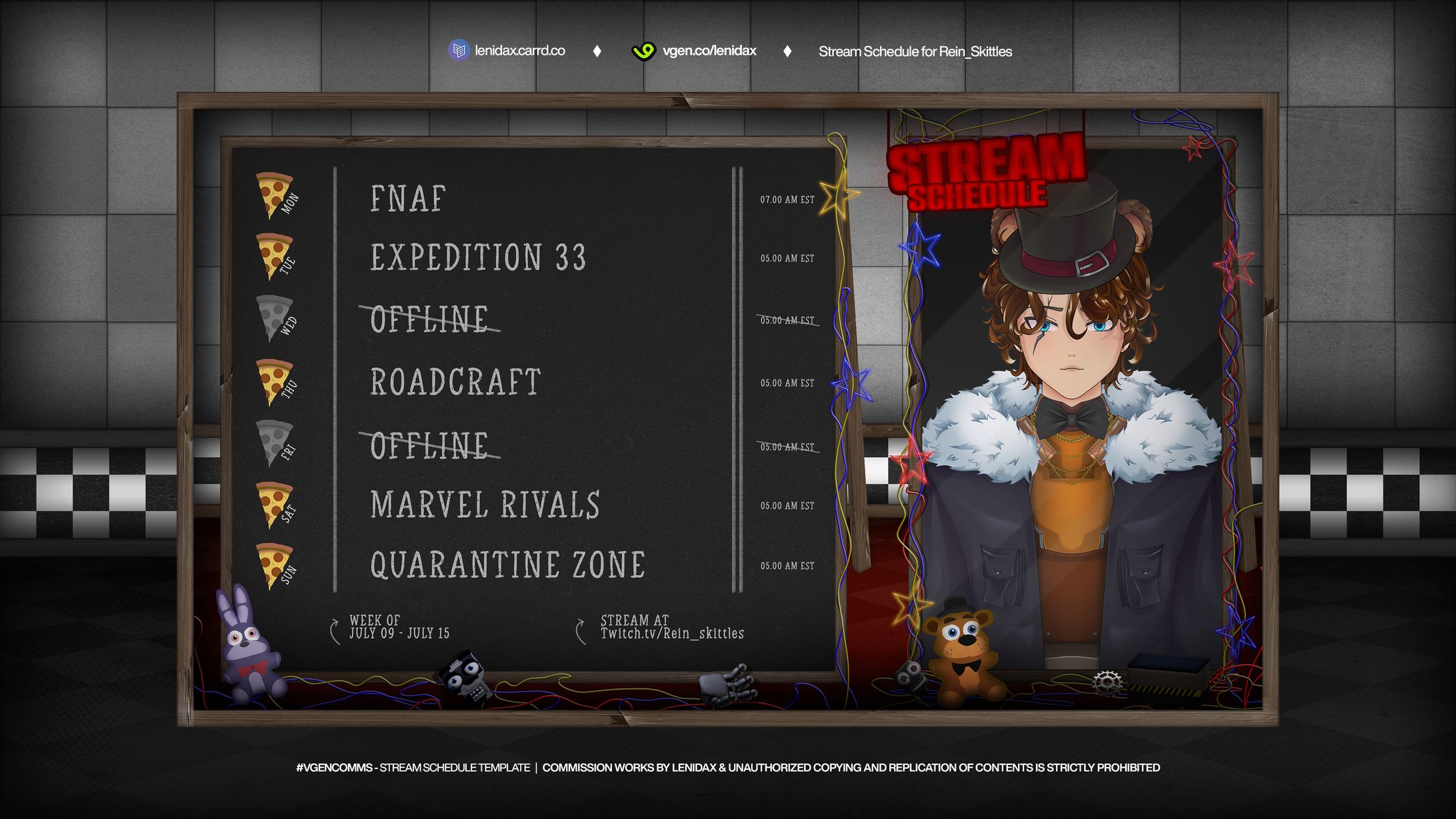 Stream Schedule - Rein Skittles-1