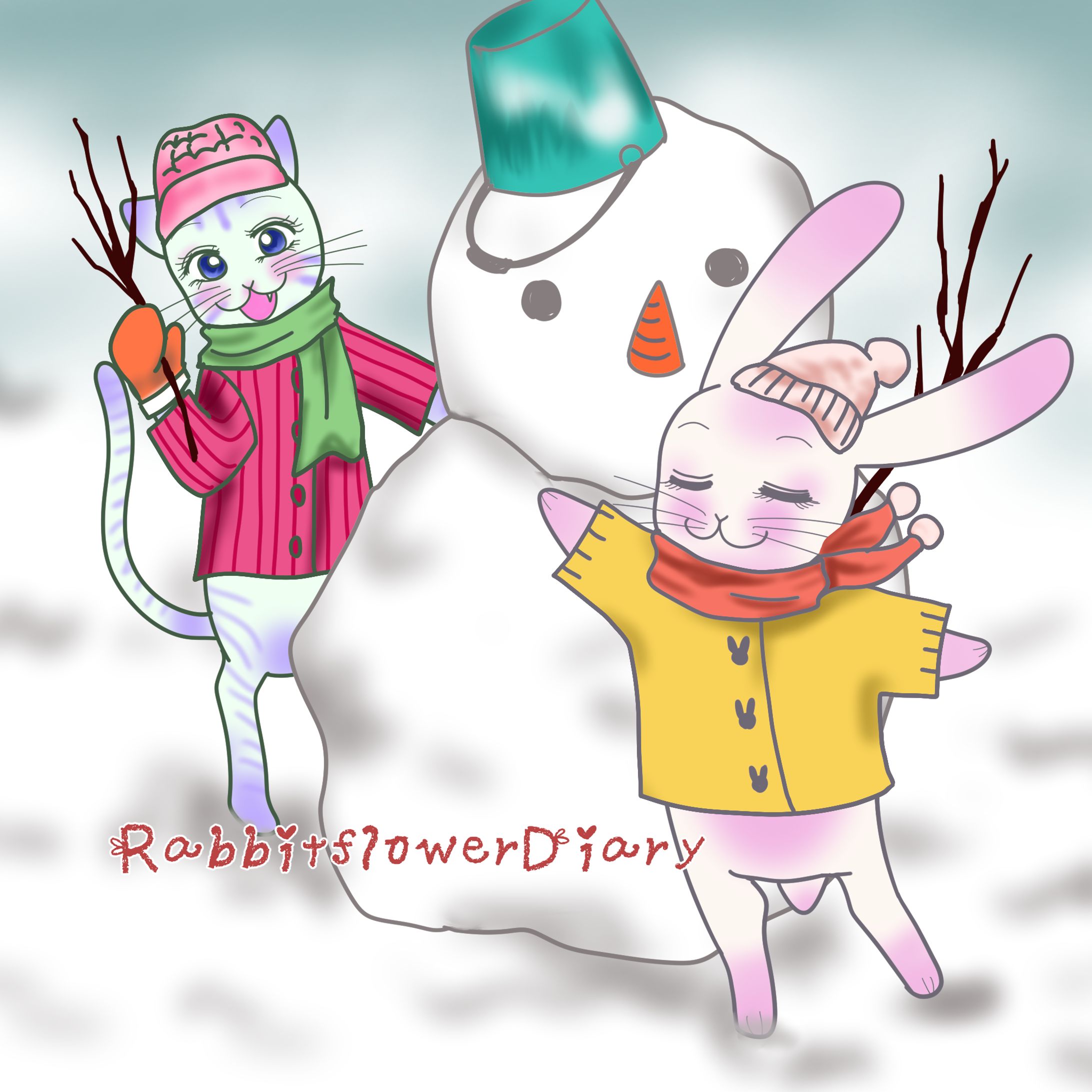 ♥らびこ♥2023年雪遊び-1